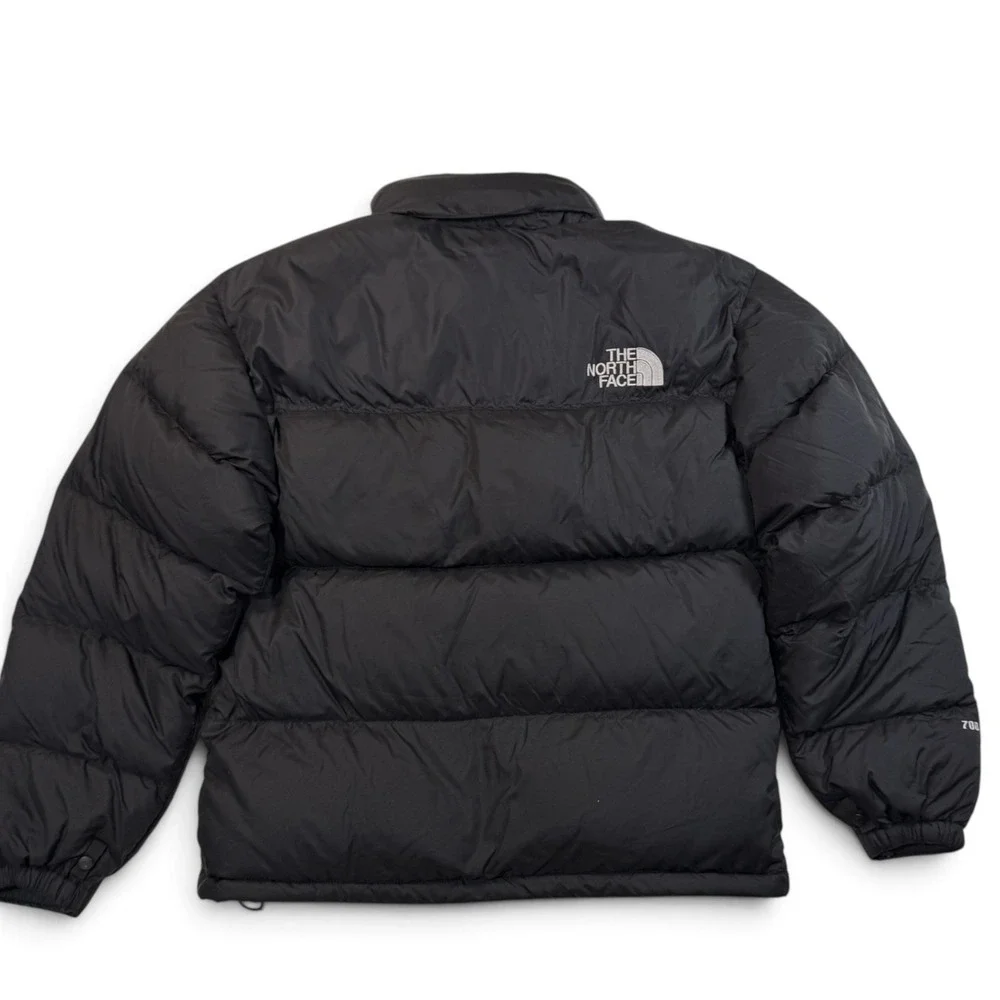 The North Face Nuptse 700 Down Puffer Jacket Mens Medium Black Hooded Ripstop